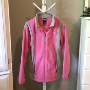 Girls Pink & Gray Fleece Size XL
